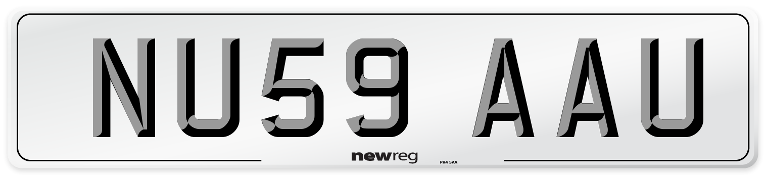 NU59 AAU Number Plate from New Reg